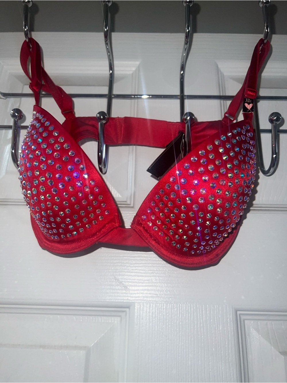 Victoria's Secret Red Jeweled Push-Up Bra